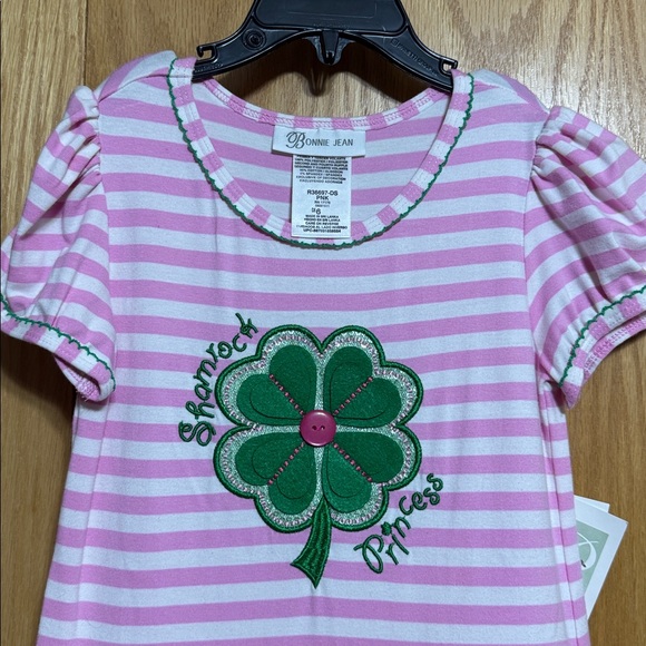 Bonnie Jean Pink and White “Shamrock Princess” Dress - Picture 4 of 5